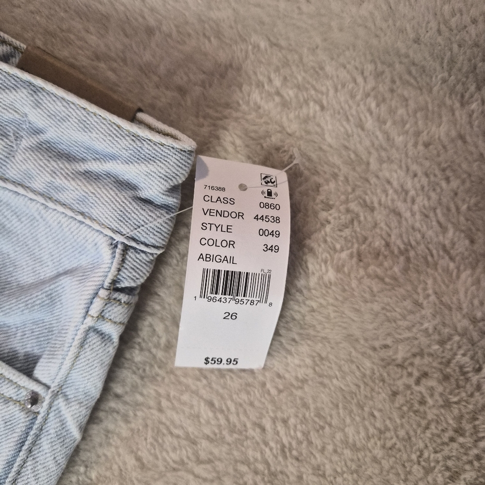 NWT PacSun 90s Boyfriend Light Blue Distressed Jeans Size 26 - Picture 6 of 14